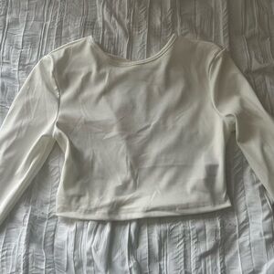 SHEIN Cream Long Sleeve Blouse
